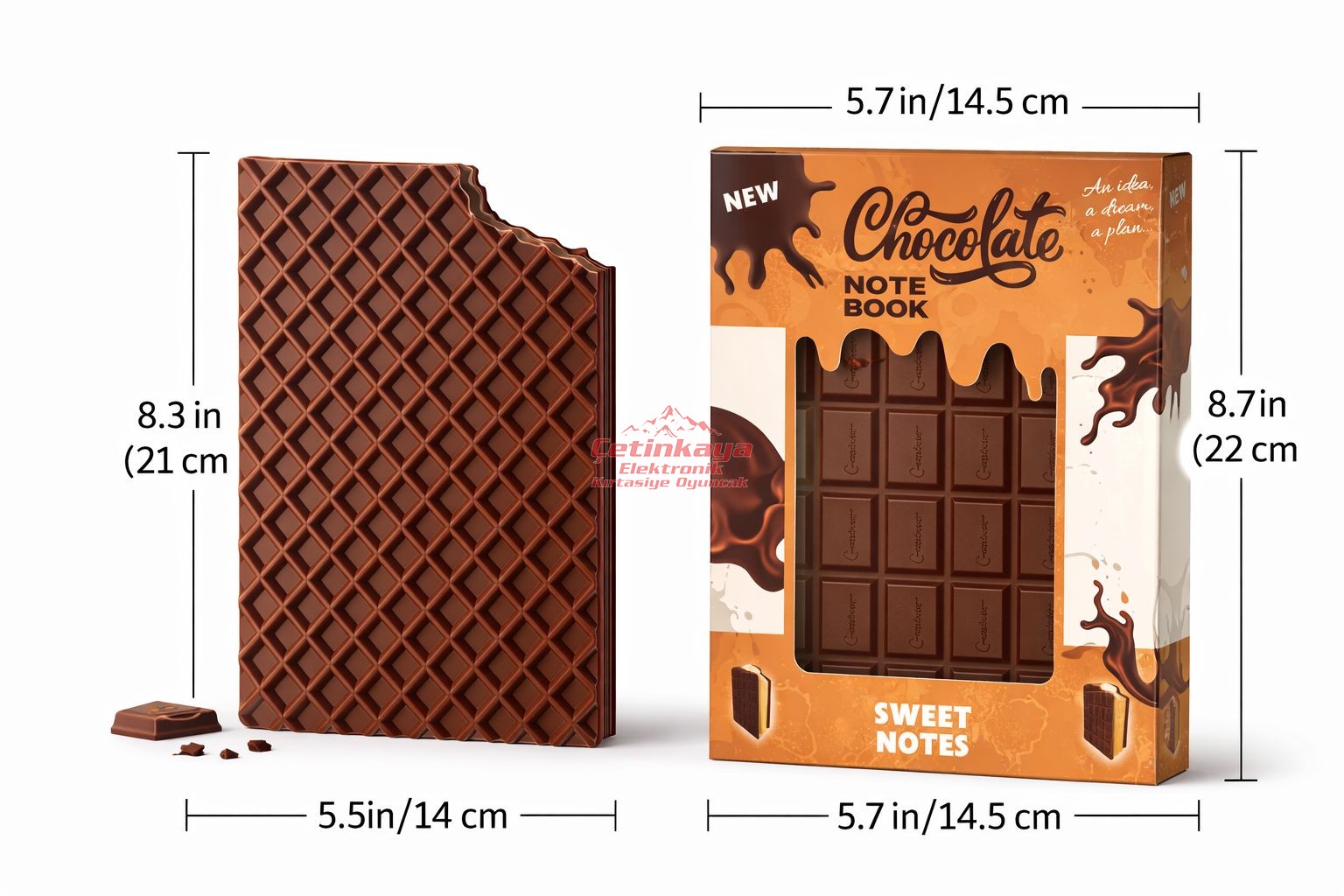 Gofret Defter Büyük Boy ( Çikolata Kokulu ) 